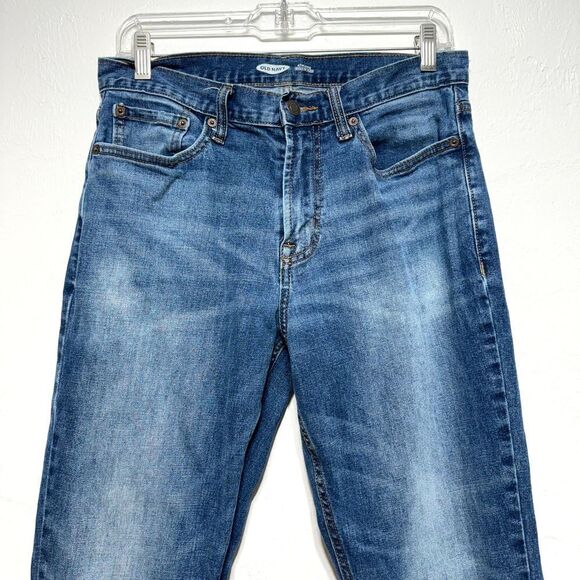Old Navy Athletic Built-In Flex Bootcut Blue Denim Jeans Mens sz 30 W x 32 L - Picture 2 of 6
